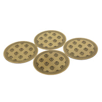 Brass Coasters | Elegant Drink Coasters for Home & Dining Decor ( Set of 4)
