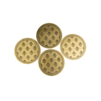 Brass Coasters | Elegant Drink Coasters for Home & Dining Decor ( Set of 4)