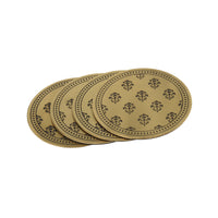 Brass Coasters | Elegant Drink Coasters for Home & Dining Decor ( Set of 4)