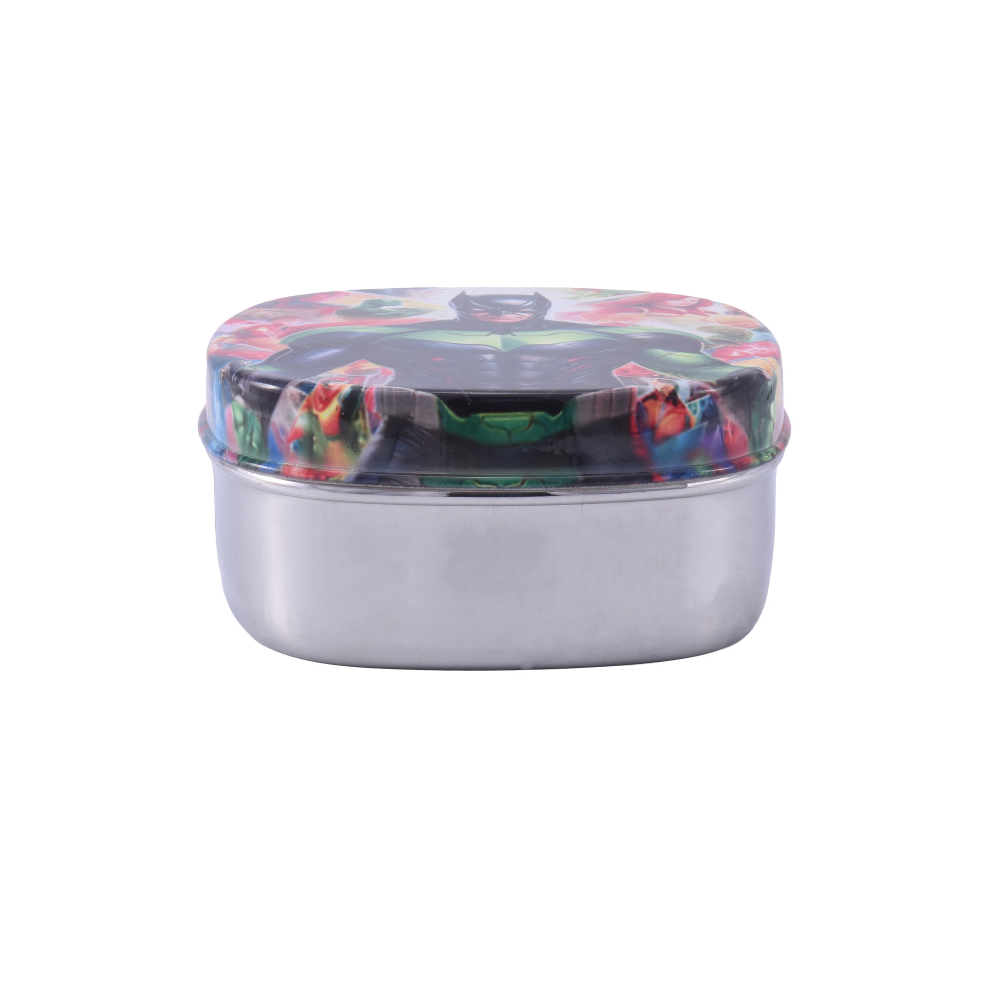 Cute Kids Lunch Box | Printed Stainless Steel Food Container | School Tiffin Box | Child-Friendly Design-Batman