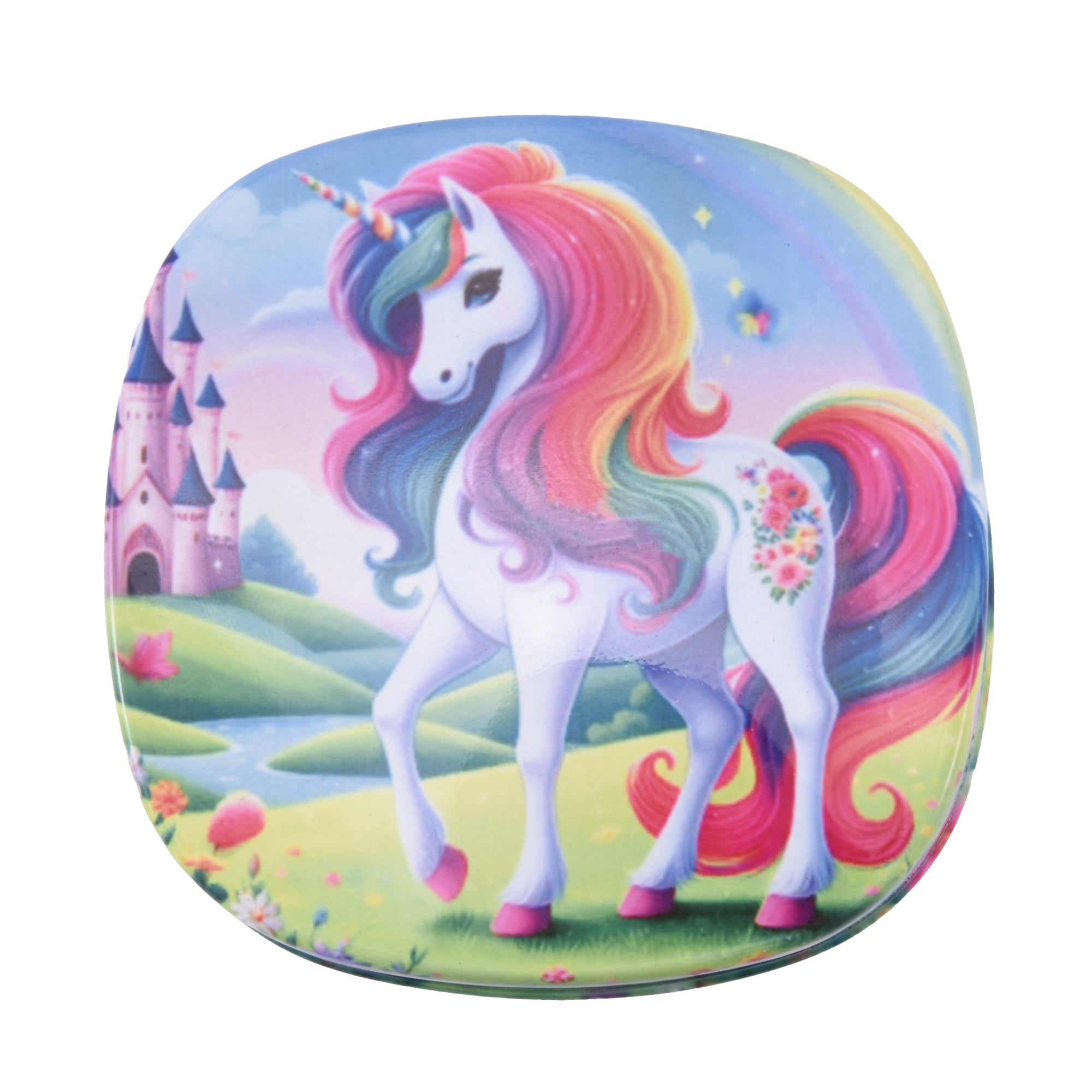 Cute Kids Lunch Box | Printed Stainless Steel Food Container | School Tiffin Box | Child-Friendly Design-Unicorn