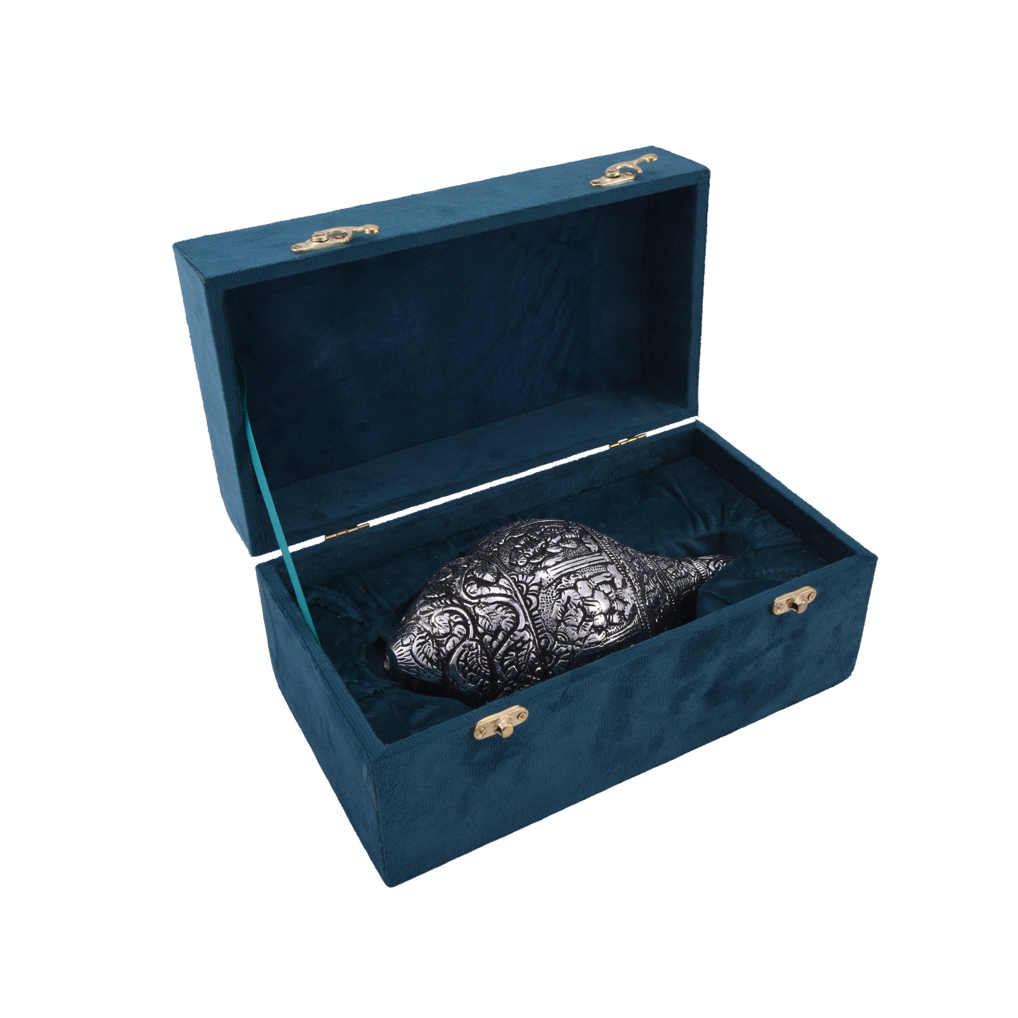 Silver Plated Decorative Shankh for Home Temple & Vastu