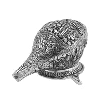 Silver Plated Decorative Shankh for Home Temple & Vastu