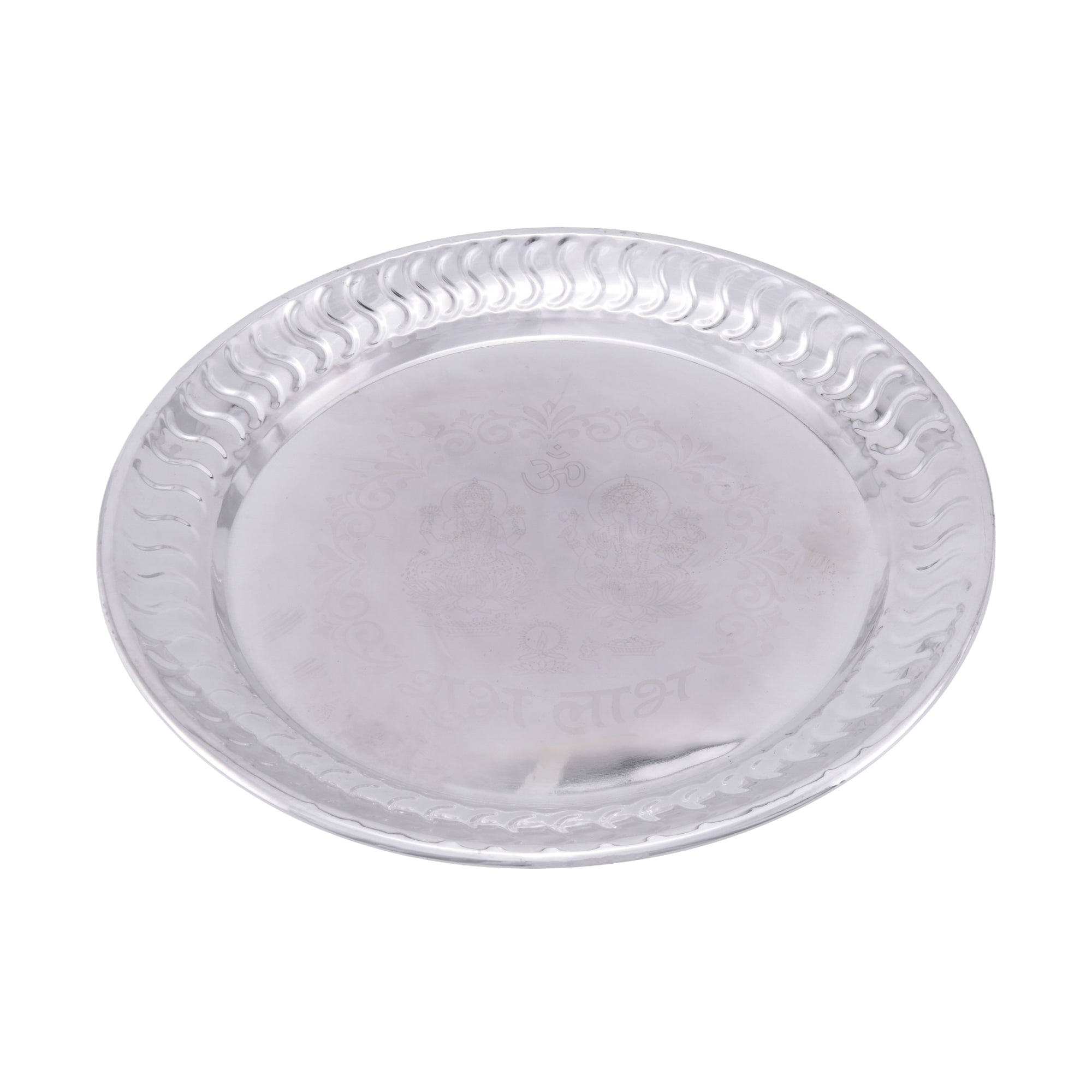 German Silver Pooja Thali Set with Kalash & Accessories for Home Temple with Box