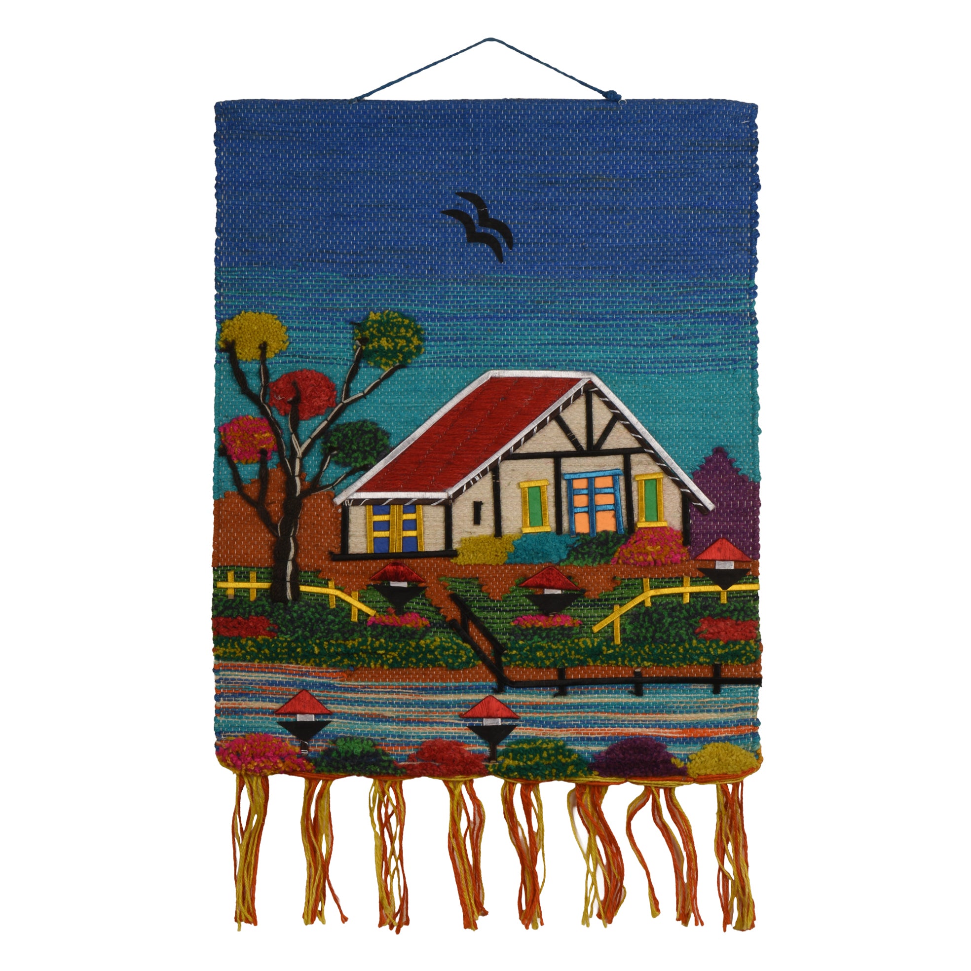 Handcrafted Countryside Cottage Wall Hanging