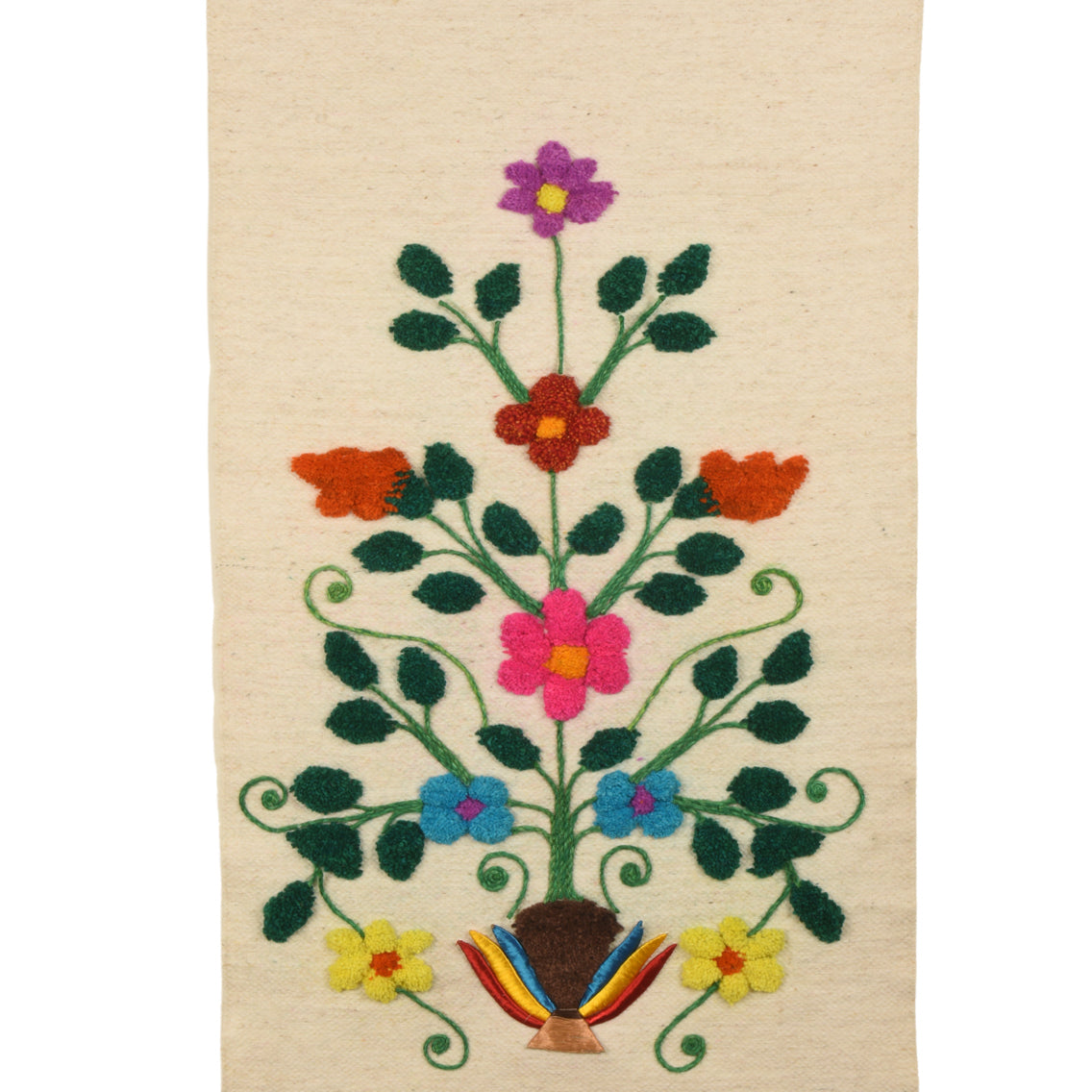 Handcrafted Floral Tree of Life Wall Hanging