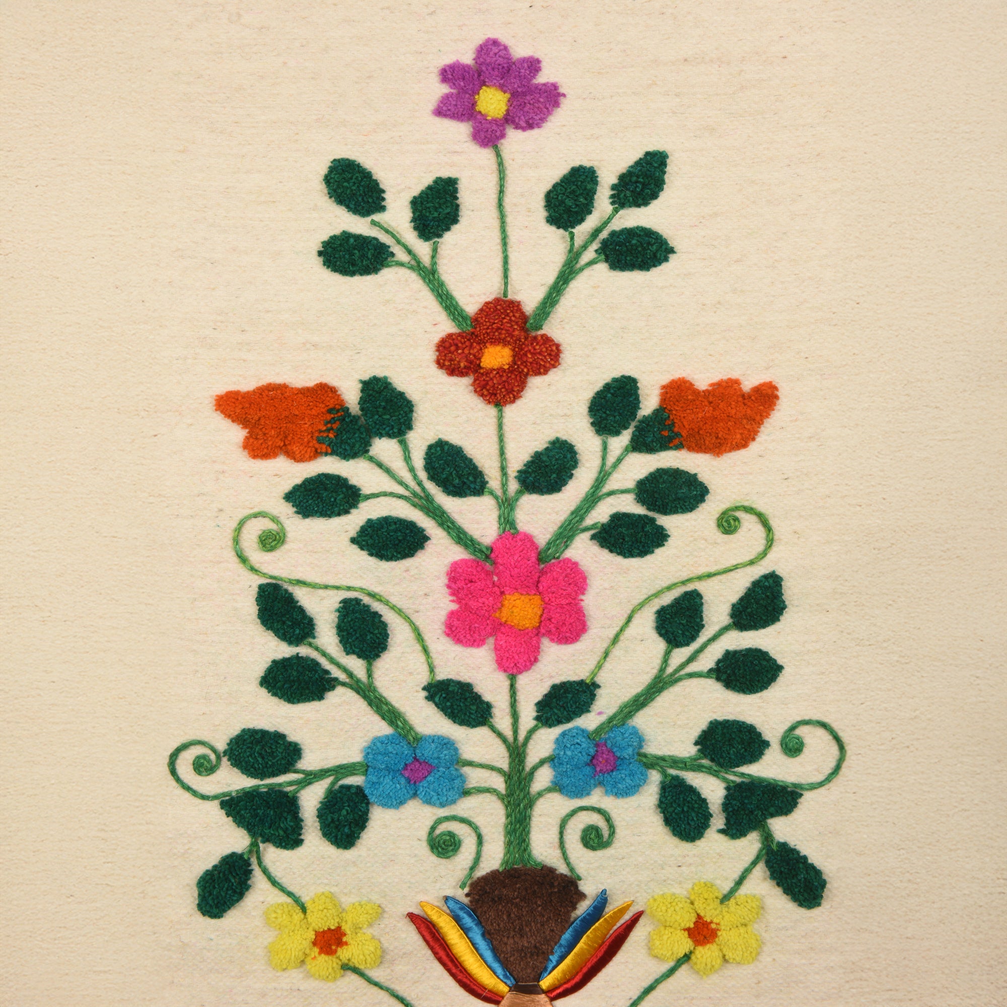 Handcrafted Floral Tree of Life Wall Hanging