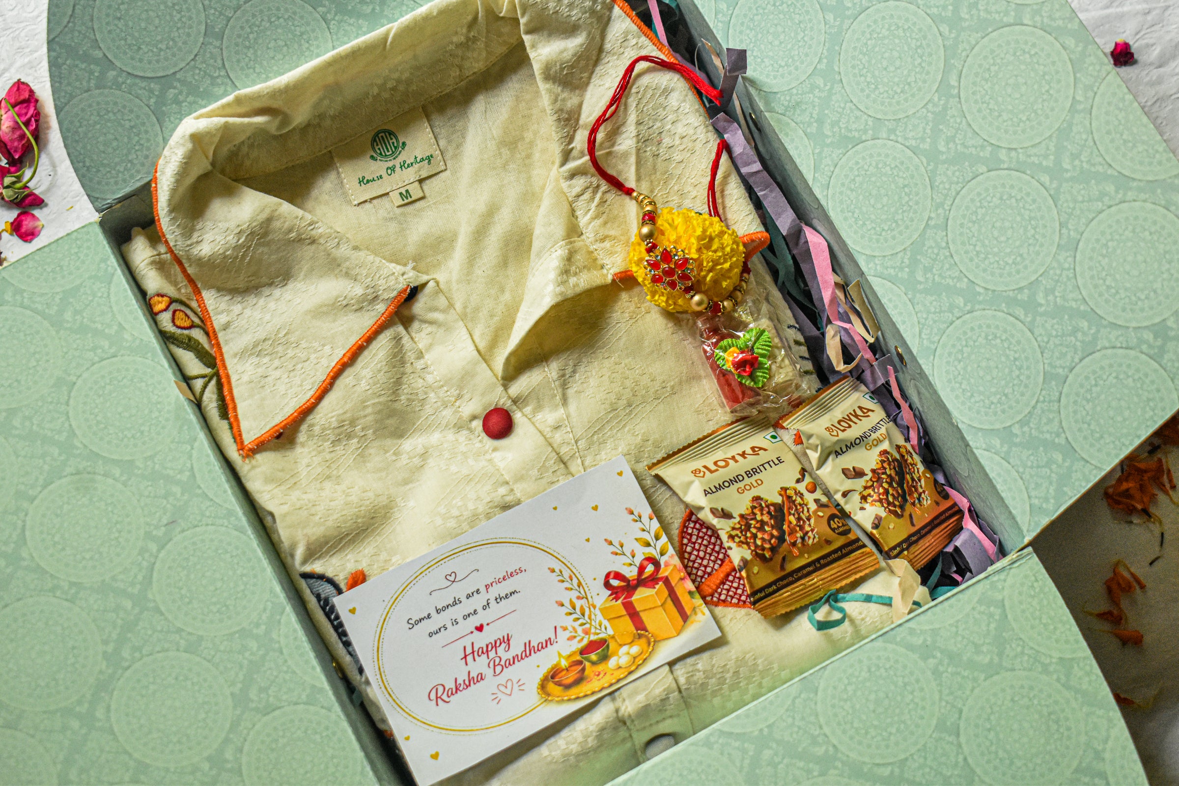 Premium Rakhi Gift Box- Signature Motif Smock Dress