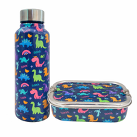 Stainless Steel Lunch Box & Water Bottle (750Ml) Set