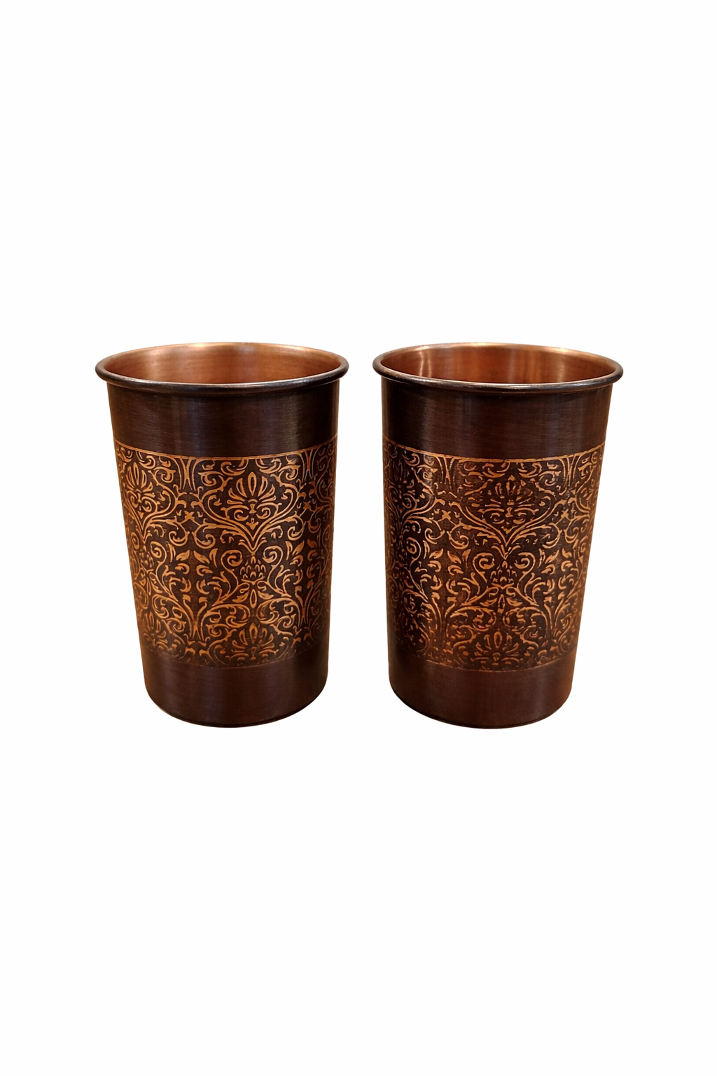 Premium Copper Drinking Glasses Set of 2