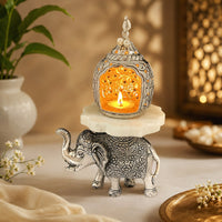 Silver Plated Elephant Tealight Holder