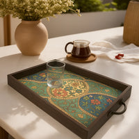 BG|Elegant Rectangular MDF Serving Tray | Stylish & Durable Serving Tray for Home & Dining Decor.