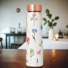Copper Water Bottle | 1 Litre | Boosts Immunity-Floral