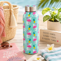 Handcrafted Eco-Friendly Meenakari Steel Bottle(750 ML)