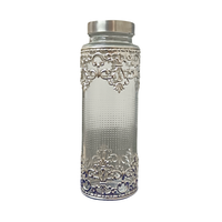 Royal German Silver Designer Glass Water Bottle – Luxury Eid Gift Box