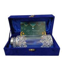 Royal German Silver Designer Glass Water Bottle – Luxury Eid Gift Box