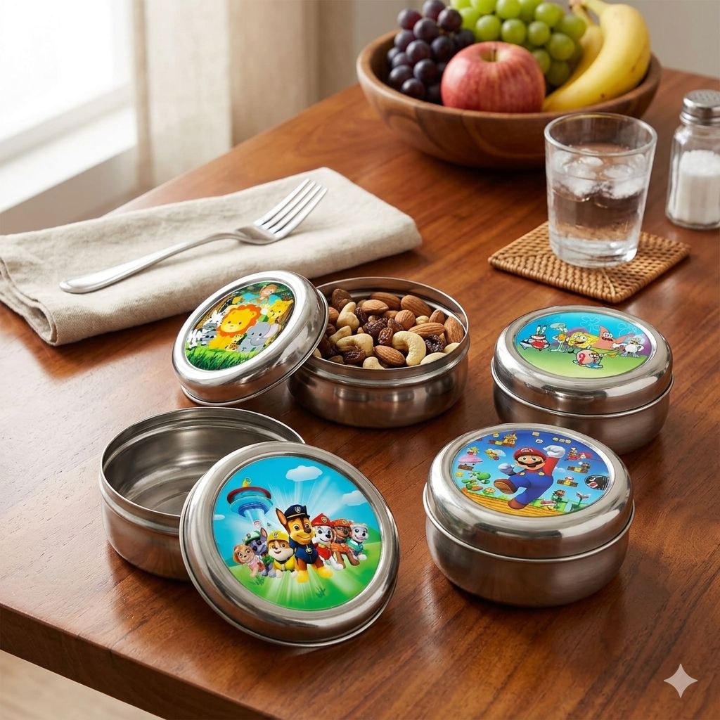 Cartoon Character Kids Snack Box | Set of 4 (Mario-Pawpetrol-Zoo-Spongebob)