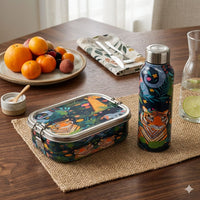 Stainless Steel Lunch Box & Water Bottle (750Ml) Set