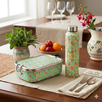 Stainless Steel Lunch Box & Water Bottle (1L) Set