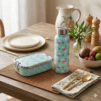 Stainless Steel Lunch Box & Water Bottle (750Ml) Set