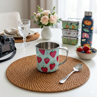 Handcrafted Meenakari Stainless Steel Mug | Traditional Indian Tea & Coffee Cup