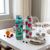 Handcrafted Eco-Friendly Meenakari Steel Bottle(750 ML)| Set of 2