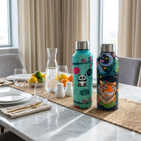 Handcrafted Eco-Friendly Meenakari Steel Bottle(750 ML)| Set of 2