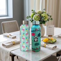 Handcrafted Eco-Friendly Meenakari Steel Bottle(750 ML)| Set of 2
