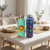 Handcrafted Eco-Friendly Meenakari Steel Bottle(750 ML)| Set of 2