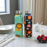 Handcrafted Eco-Friendly Meenakari Steel Bottle(750 ML)| Set of 2