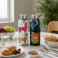 Handcrafted Eco-Friendly Meenakari Steel Bottle(750 ML)| Set of 2