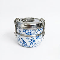 Eco-Friendly Meenakari Stainless Steel Double Layer Lunch Box – Stylish & Durable