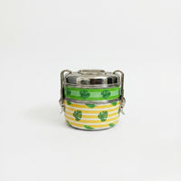 Eco-Friendly Meenakari Stainless Steel Double Layer Lunch Box – Stylish & Durable