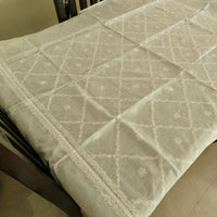 Chikankari Embroidered Table Cover | Intricate Handcrafted Table Linen