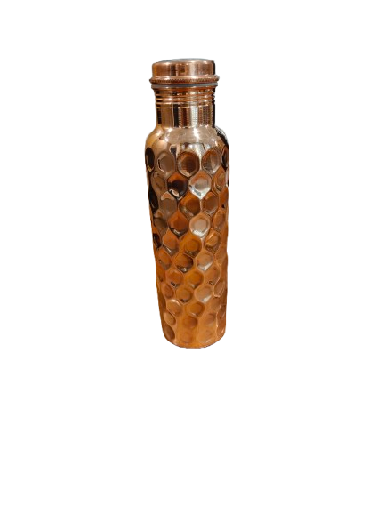 Hammered Copper Water Bottle for Home & Office