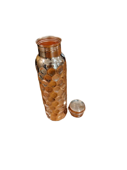 Hammered Copper Water Bottle for Home & Office