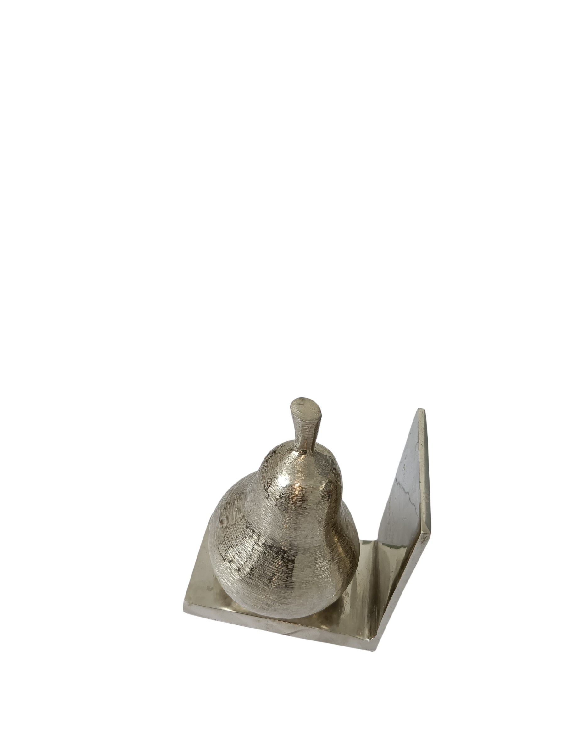 Decorative Metal Pear Bookends | Elegant Home Office Bookshelf Decor
