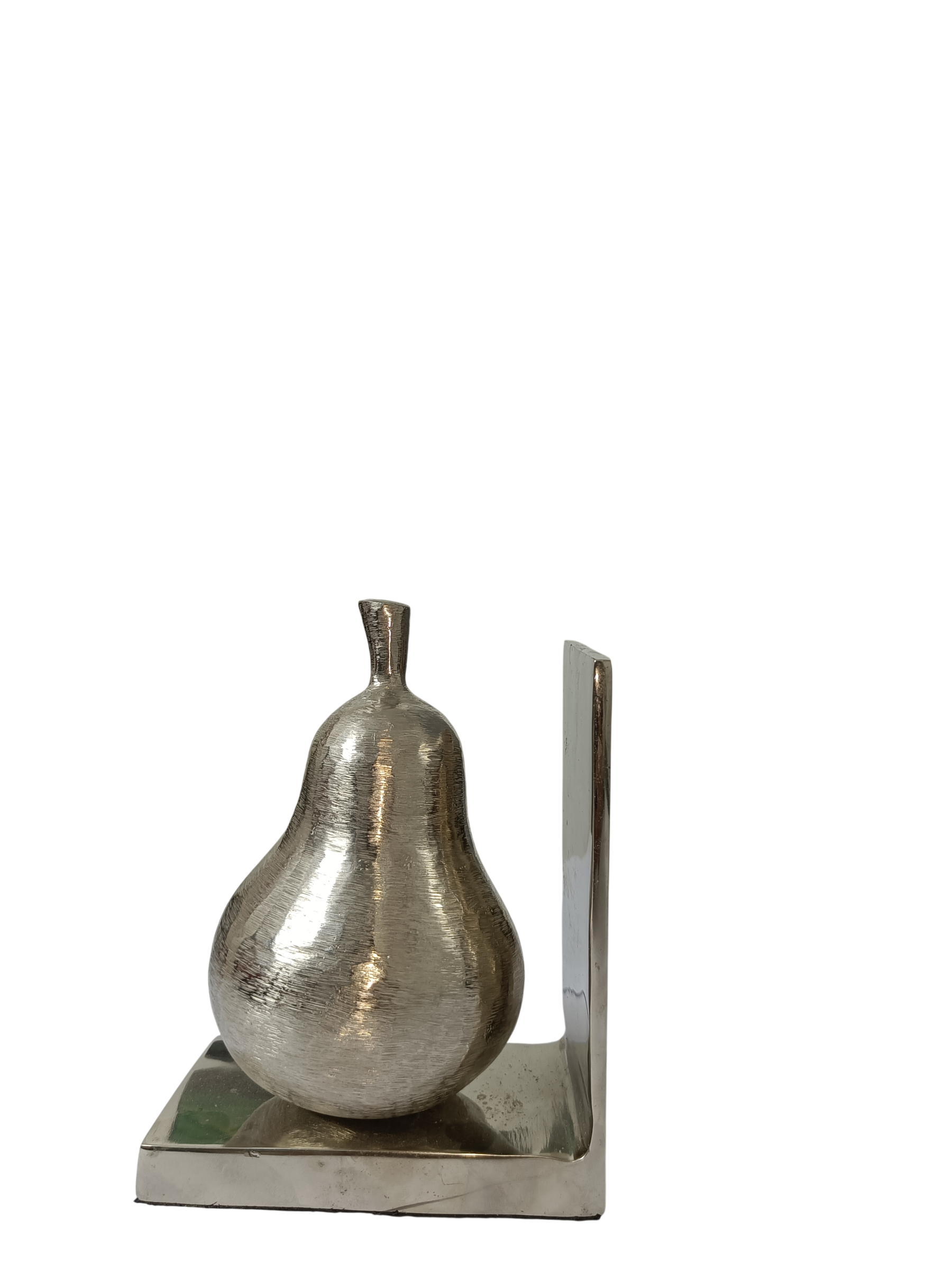 Decorative Metal Pear Bookends | Elegant Home Office Bookshelf Decor