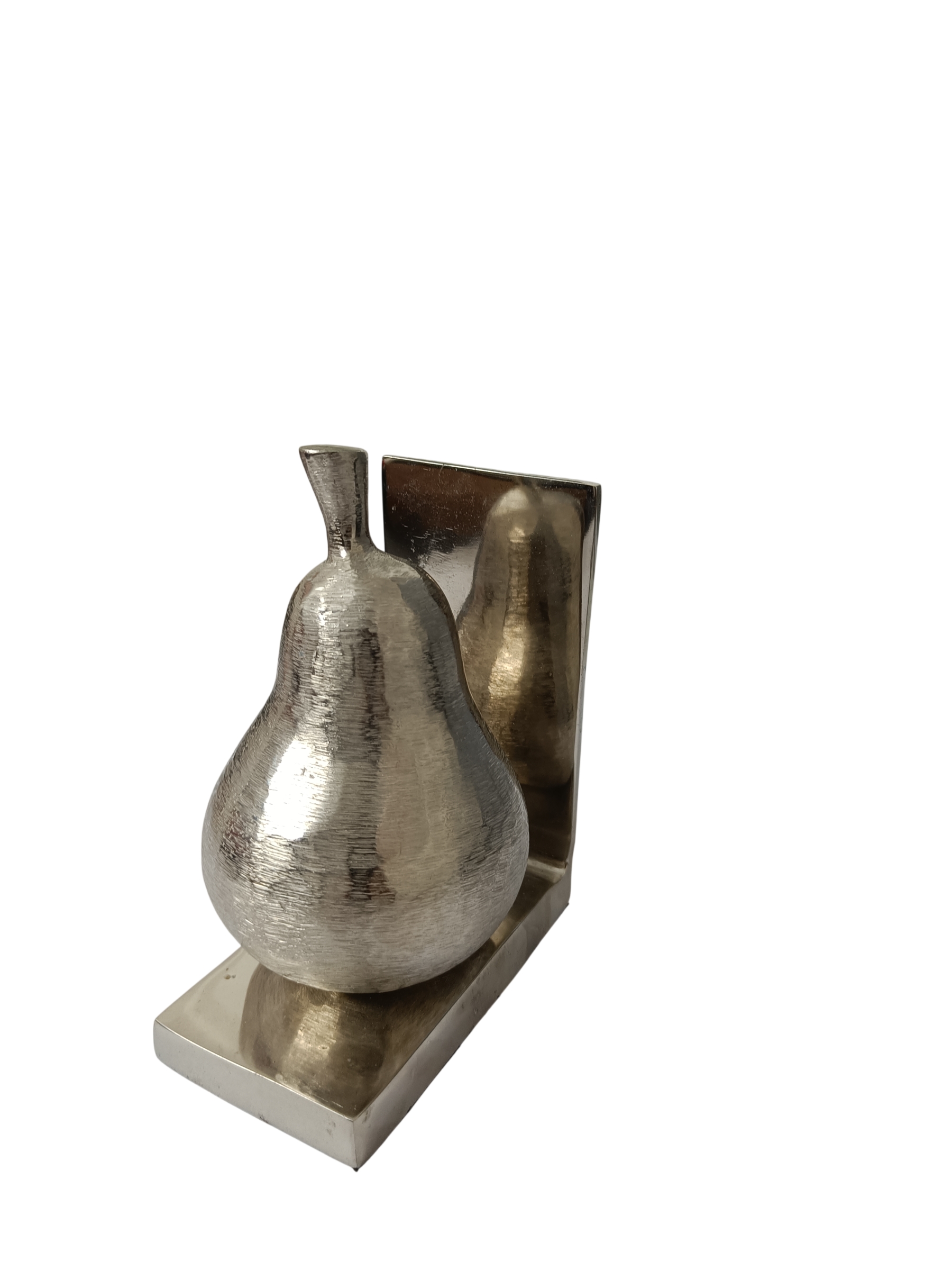 Decorative Metal Pear Bookends | Elegant Home Office Bookshelf Decor