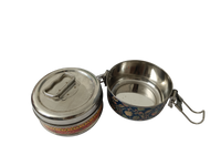 Handcrafted Meenakari Stainless Steel 2 Tier Lunch Box