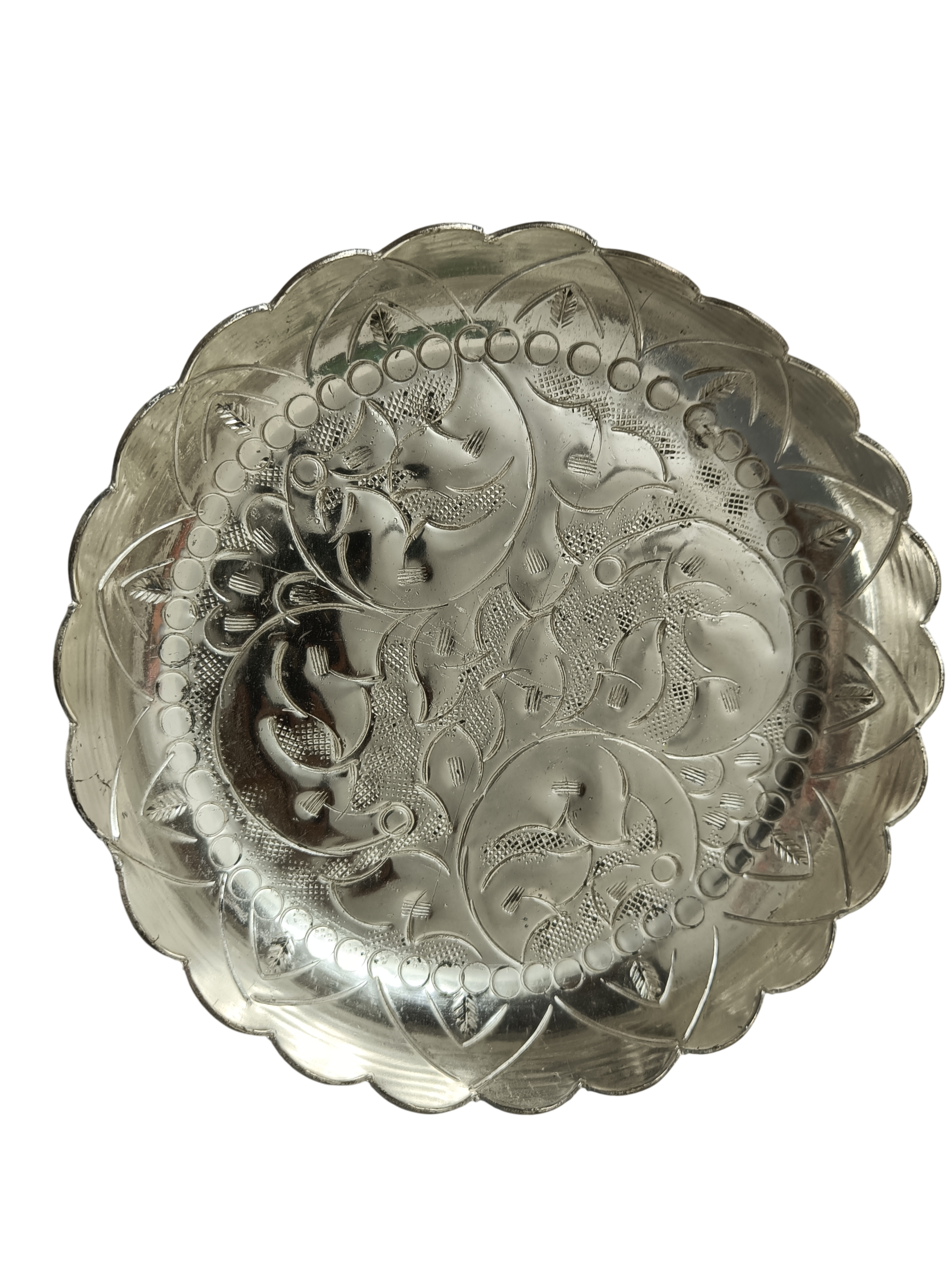 Elegant Silver Decorative Metal Bowl | Luxury Centerpiece, Dry Fruit & Potpourri Bowl