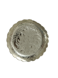Elegant Silver Decorative Metal Bowl | Luxury Centerpiece, Dry Fruit & Potpourri Bowl
