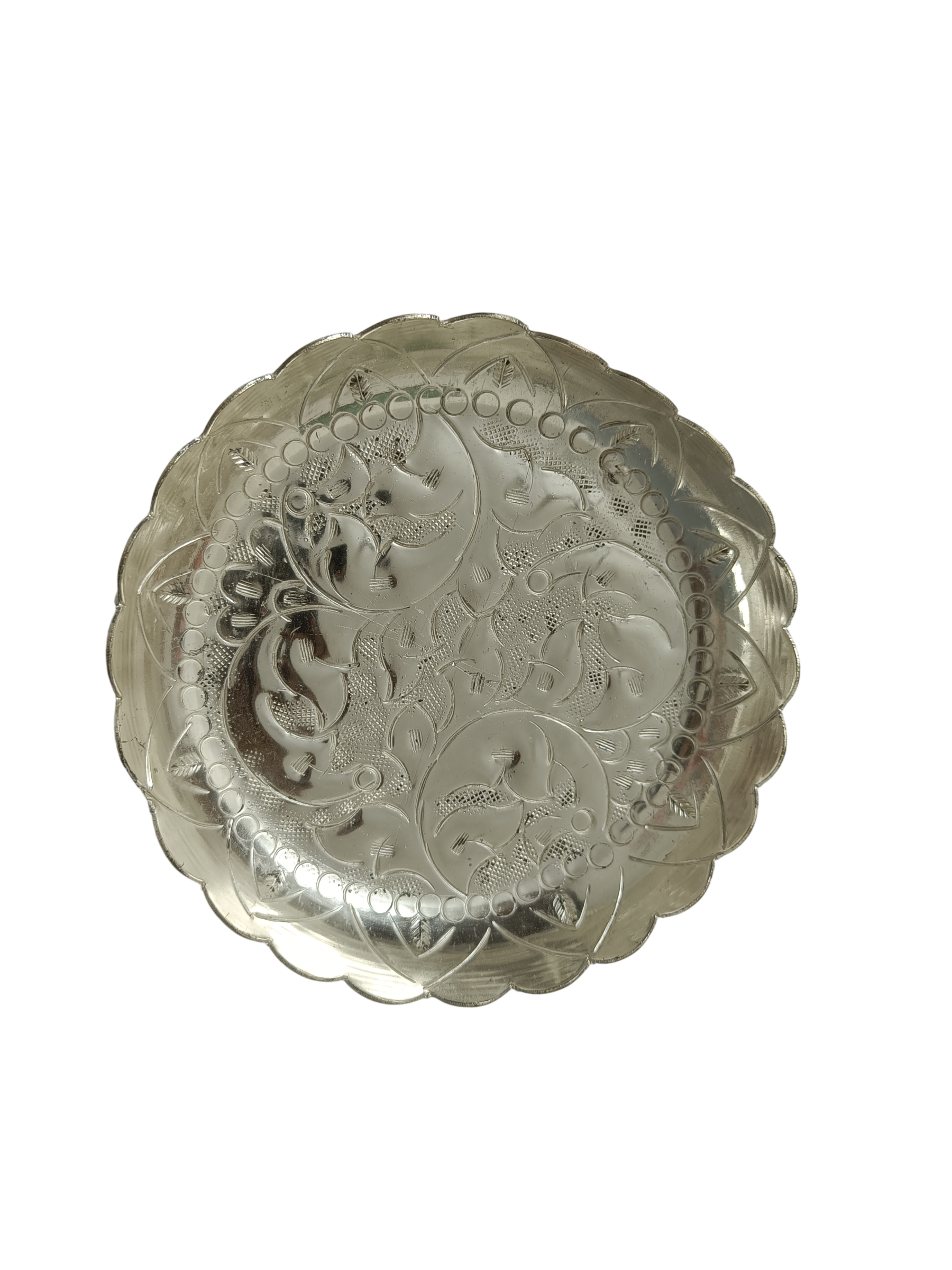 Elegant Silver Decorative Metal Bowl | Luxury Centerpiece, Dry Fruit & Potpourri Bowl