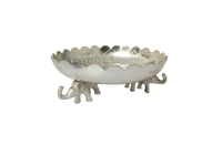 Elegant Silver Decorative Metal Bowl | Luxury Centerpiece, Dry Fruit & Potpourri Bowl