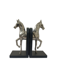 Elegant Horse Bookends | Decorative Metal Book Holder for Home & Office