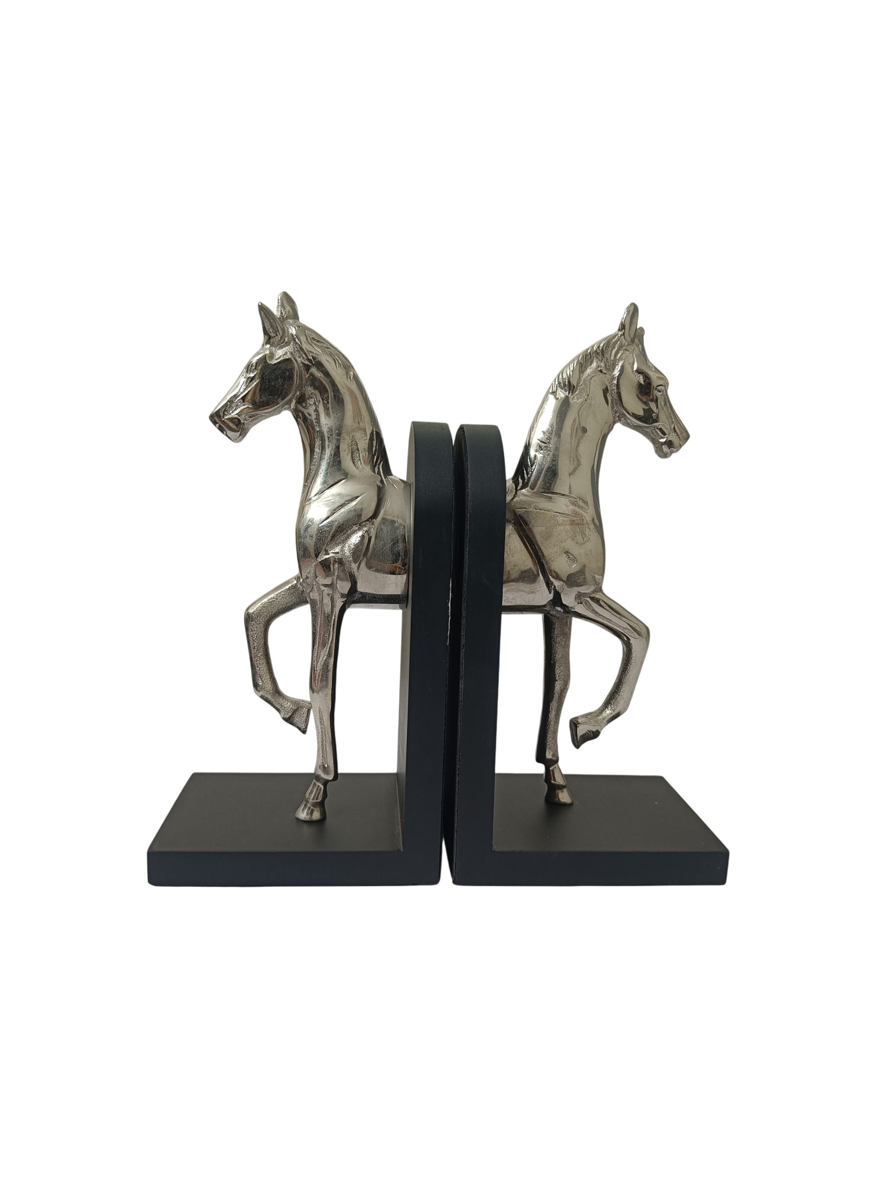 Elegant Horse Bookends | Decorative Metal Book Holder for Home & Office