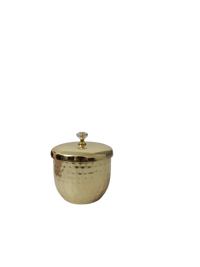Elegant Gold Decorative Storage Jar with Lid | Luxury Trinket & Dry Fruit Container