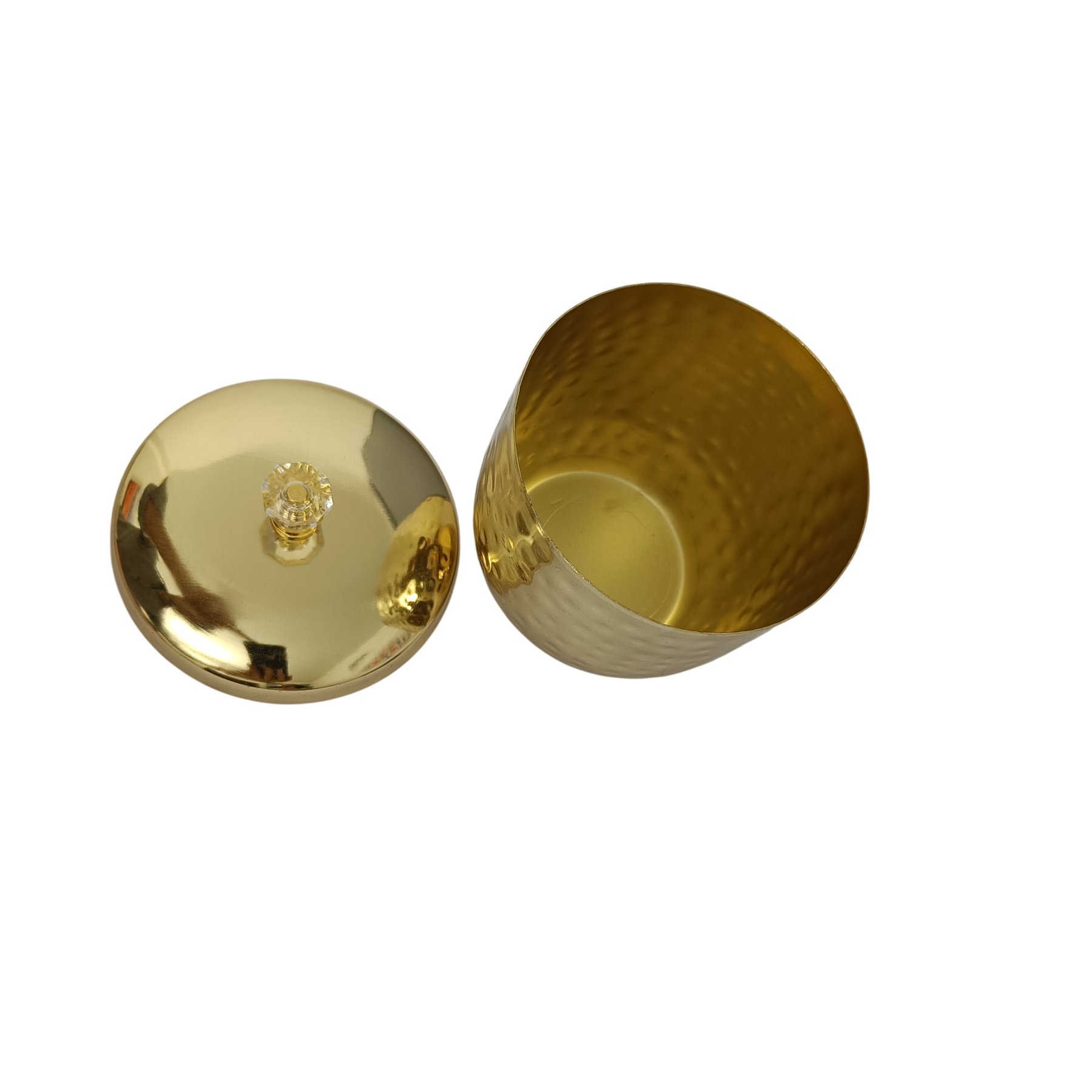 Elegant Gold Decorative Storage Jar with Lid | Luxury Trinket & Dry Fruit Container