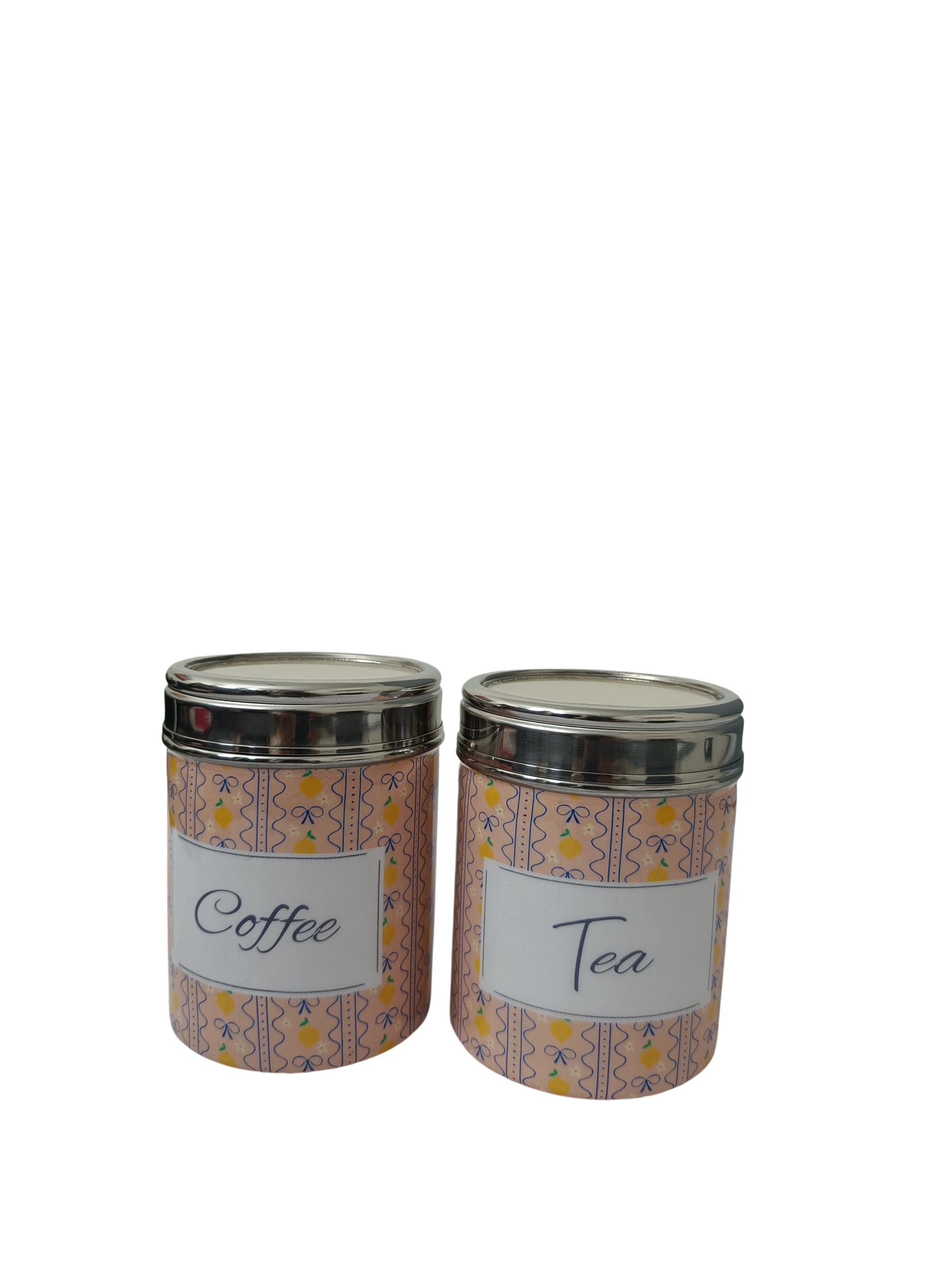 Lemon Coffee and Tea Storage Canister | Decorative Airtight Kitchen Container for Coffee, Tea & Sugar