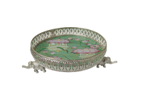 Handcrafted Decorative Tray with Elephant Stand | Luxury Serving & Festive Gift Tray